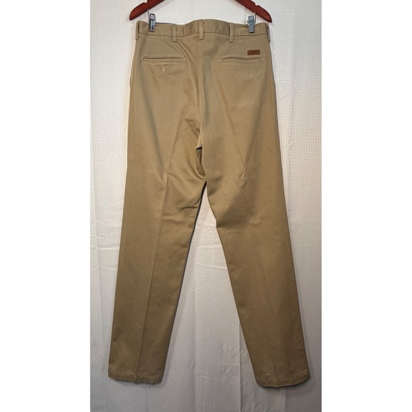 Wrangler Other - Wrangler Riata Mens Khaki Straight Leg Casual Cotton Pants Size 34x36